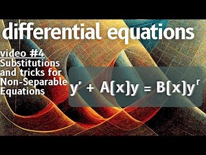 Substitutions and other tricks for non-separable differential equations -- differential equations 4