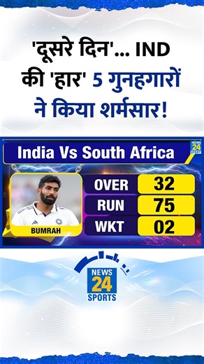 262K views · 4.9K reactions | IND Vs SA 2nd Test Day 2 Highlights : अफ्रीका 246/6 से कैसे गई 480 पार? अब तय है Team India की 'हार' #indvssa #indiavssouthafrica #testseries #teamindia #muthusamy #cricketnews #crickethousefull #News24Sports | News24 Sports | Facebook