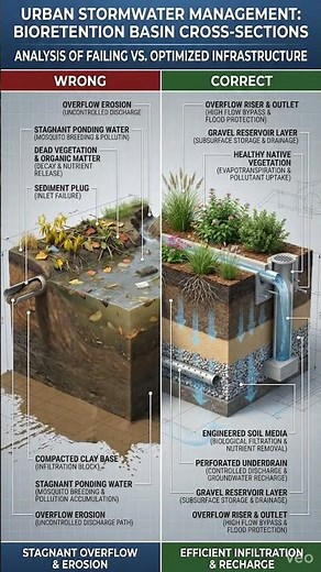 Bioretention Basin Explained | Stormwater Filtration System vs Flooding Failure Design