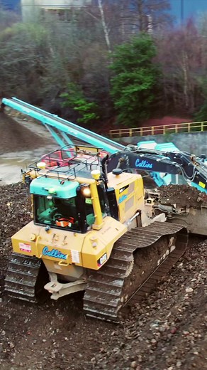 Recycled Concrete Processing with Cat D6N Dozer