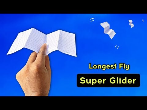 New Flying Notebook Glider, longest flying paper plane, best paper flying glider, super plane