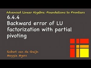 6.4.4 Backward error of LU factorization with pivoting