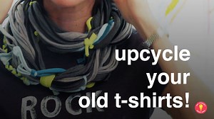 Transform your tattered old tees into a cute, fun scarf in today's upcycling #DIY with Curious Jane! #TuesDIY #TuesdayMotivation | Amy Poehler's Smart Girls