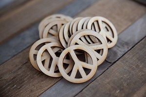 Wood Peace Signs for Crafts - 1 , 2 , 3 Inch Wooden Peace Sign Decorations - Etsy