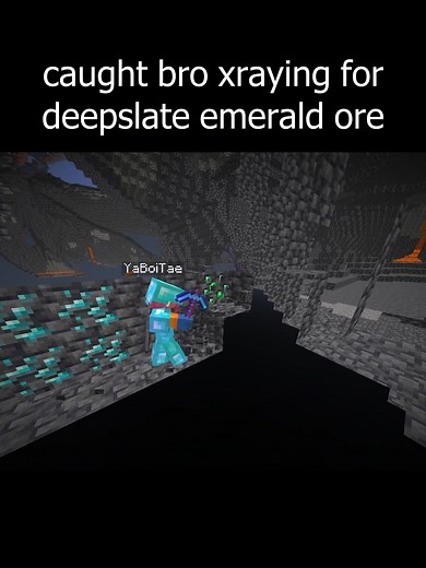 X-Raying for Deepslate Emerald Ore in Minecraft