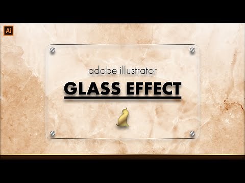 【ガラスのデザイン】make glass effect in illustrator / ガラスの看板をイラストレーターで作成 / speed art