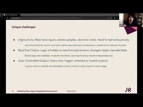 Pedro Silva - Validating Shiny Apps in Regulated Environments
