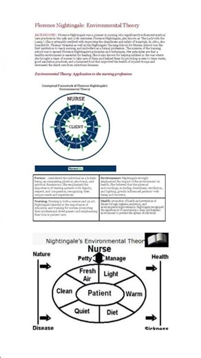 Florence Nightingale's theory of environment #nursing #theory #education #paramedical