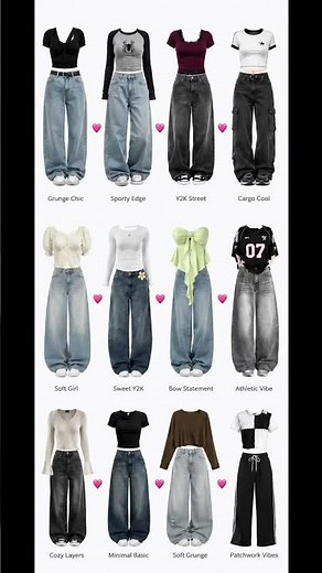 12 Trendy Baggy Jeans Outfit Ideas 👖✨ | Y2K Aesthetic Fashion Inspo 2026 #Shorts