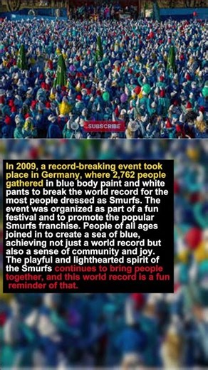 The Most People Dressed as Smurfs 👕💙