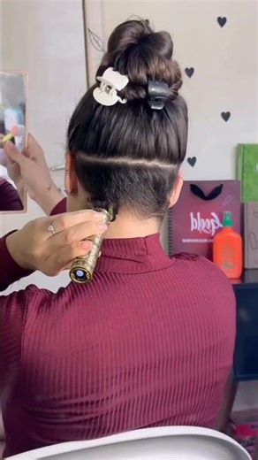 Most satisfyinglady self undercut by Trimmer 💈#shorts #undercut