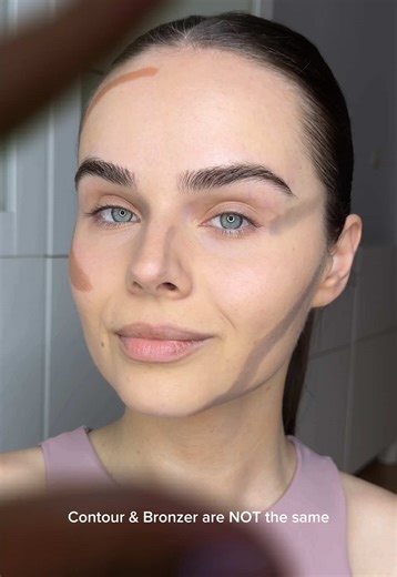 Bronzer and Contour are ❌ the same bronzer ⬇️ adds warmth and colour placed where the sun hits your face gives you a healthy, sun-kissed look contour ⬇️ adds depth and shadow placed under cheekbones, jawline, or nose used to shape and define your features they’re not interchangeable ❌ using the wrong one in the wrong place is why makeup sometimes looks off want more? join me! #makeup #contour #bronzer #makeuptips #makeuptutorial