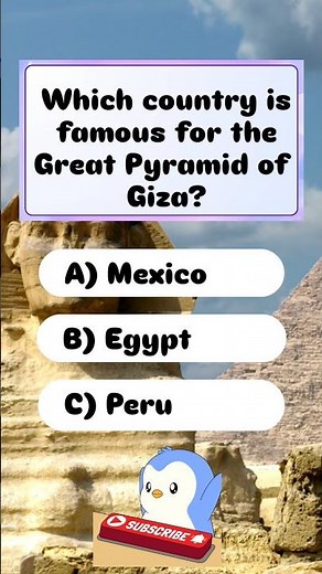 Great pyramid of GIZA 😎#Quiz #Trivia #GeneralKnowledge #YouTubeShorts #BrainTeaser #QuizChallenge