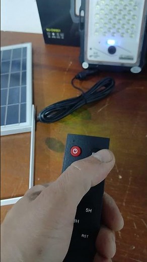 conexion y prueba del reflector led solar 100W con cámara MJ-DW1901