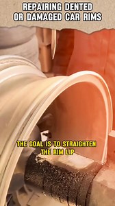 repairing dented or damaged car rims #rims #repairing #machine #ideas #tranding | M-Tube TV