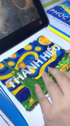 MieQuilling on Instagram: "Starry Night in paper quilling craft #miequilling #handmade #quilling #quillingpaper #quillingdesign #tranhquilling #quillingart #quillingdesign #tranhgiayxoan #giấyquilling #quillingartist"