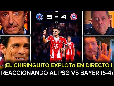 The TV station erupted in reaction to PSG vs Bayern Munich 5-4. A fantastic goal and a show from ...