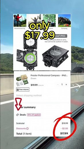 Hiking essential: proster compass with clinometer #outdoor