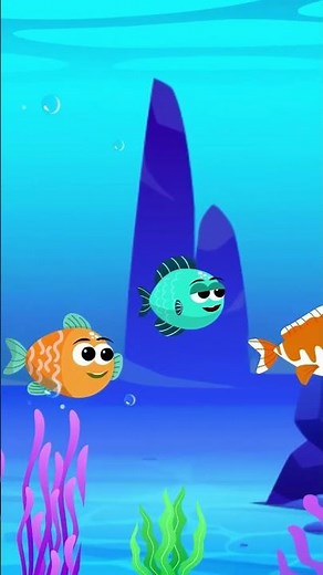 Five Little Fish Slower | Part 1 | Little Fish Tales | #fish #babyshark