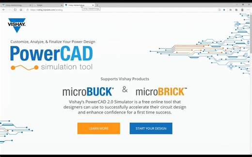 Vishay PowerCAD Tutorial – How to use the DC/DC Buck Converter Simulation Tool