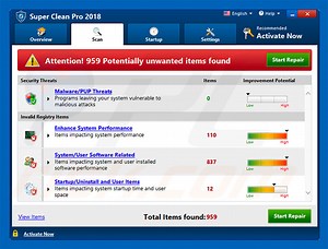 Super Clean Pro 2018 Unwanted Application
