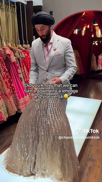 Want to design your bridal outfit from scratch? We’re here to help you create that dream look! DM us to book your appointment #weddingoutfit #customdesign #customweddingdress #lehenga #bridaltiktok