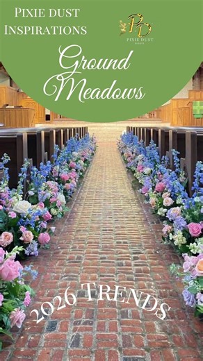 Ground meadow wedding trend .