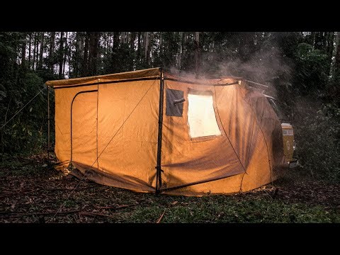 My Bus Has a Cinema Room - Camping in Heavy Rain
