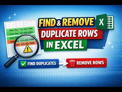 How to Find & Remove Duplicate Data in Microsoft Excel | Find Duplicate Rows #MicrosoftExcel