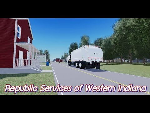 Garbage Day in Western Indiana! Roblox Garbage Truck Compilation