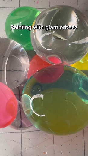 Giant Orbeez Painting: Creative Art Experiment