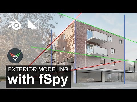 How to model EXTERIOR scene with fSpy - Blender Tutorial