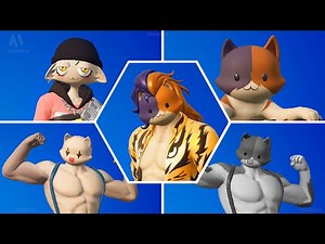 EVOLUCIÓN de MIAÚSCULOS en TODOS los Avances y SKINS de FORTNITE!! 🐈