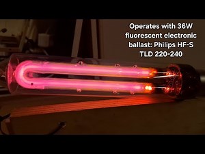 Low Pressure Sodium Lamp LPS (SOX) 35W operation with electronic fluorescent ballast 36W