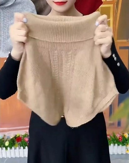 cleavage-covering sweater