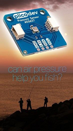 Core Electronics on Instagram: "The PiicoDev Pressure Sensor can predict storms, infer altitude and even... track fishing conditions? Link in bio https://coreelec.io/1d6"