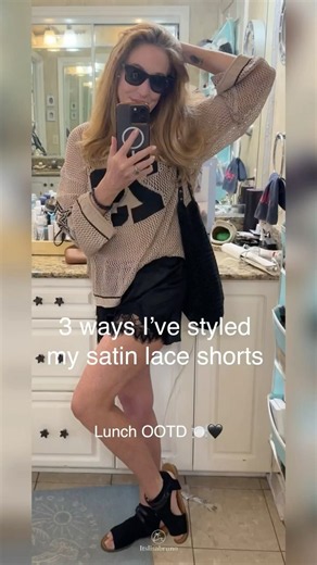 3 Ways to Style Satin Lace Shorts 🖤