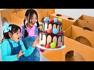 Ellie’s Amazing Maze Birthday Party with Emma & Charlotte! - Videos For Kids