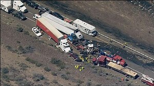 I-90 closed eastbound near Vantage after 24-car pileup