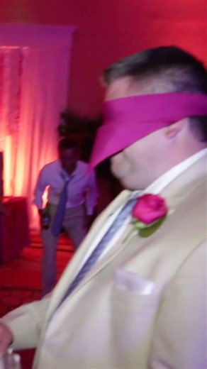 Blindfolded Groomsman Falls for EPIC Garter Prank 😂💍