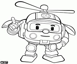 Helly the helicopter coloring page printable game