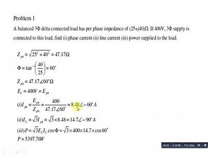 Numerical on 3-phase Delta Connection