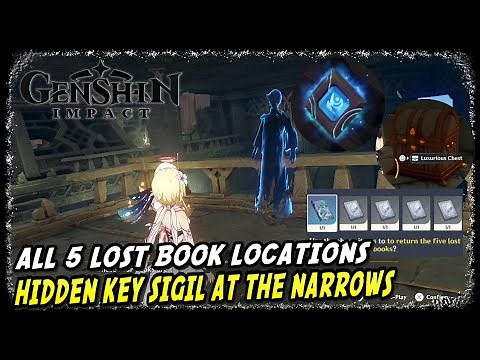 Enkanomiya All 5 Lost Book Locations Genshin Impact Hidden Key Sigil at The Narrows