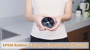 Garbage Disposal Splash Guard, Upgraded EPDM Rubber 3 3/8" for InSinkErator Evolution Series QCB-AM Kitchen Sink Baffle Drain Cover Removable Quiet Collar Insert Parts