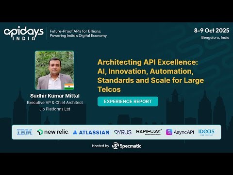 AI, Innovation, Standards & Scale for Large Telcos by Sudhir Kumar Mittal #apidaysindia