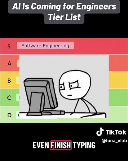 How engineering will impact your life isn’t just about classes, exams, or internships anymore… it’s about competing with AI 🤖📉 In this tier list, we rank engineering majors by how replaceable parts of their jobs are becoming with real AI tools already being used in industry ⚙️ From civil engineering and mechanical engineering to electrical, industrial, and software engineering… some roles are safer than others 👀 This isn’t theory. These are real shifts happening right now. Some engineers are 