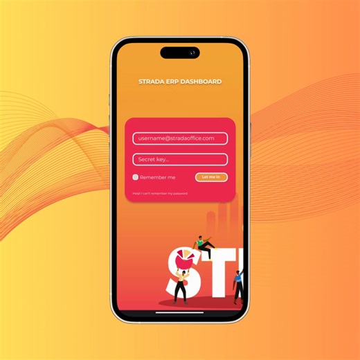 Strada ERP Mobile Login Page