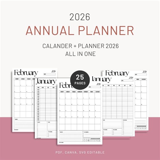 Printable Planner A4 – Daily, Weekly & Monthly Organizer - Etsy