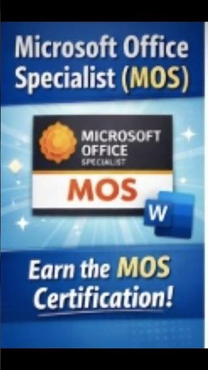 Microsoft Word & Excel Specialist Certification, 微软 Word 和 Excel 专家认证介绍 #MOS certification