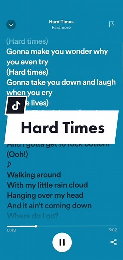 Hard Times - Paramore Lyrics